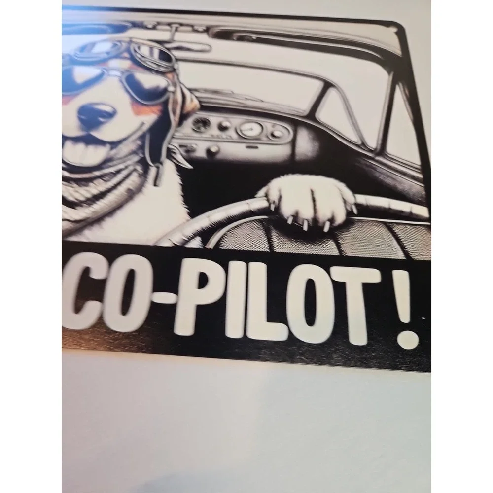 Dog Is My Co-pilot Metal Sign 8 X 12 Dog Lover‎ Traveling